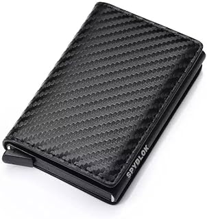 Pop Up Card Holder Wallet for Men, Minimalist Wallet Slim Business Credit Card Wallet with RFID Blocking Up to 14 Card Holder Slots, Paper Money Holder for Men's and Women's |Killer Carbon