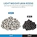 Stanbroil Light Weight White Lava Rock Granules - Natural Volcanic Rocks Decorative Landscaping Stones for Outland Living Bond Portable Fire Pit, Gas Log Set and Fireplace - 5 Pounds (4/5