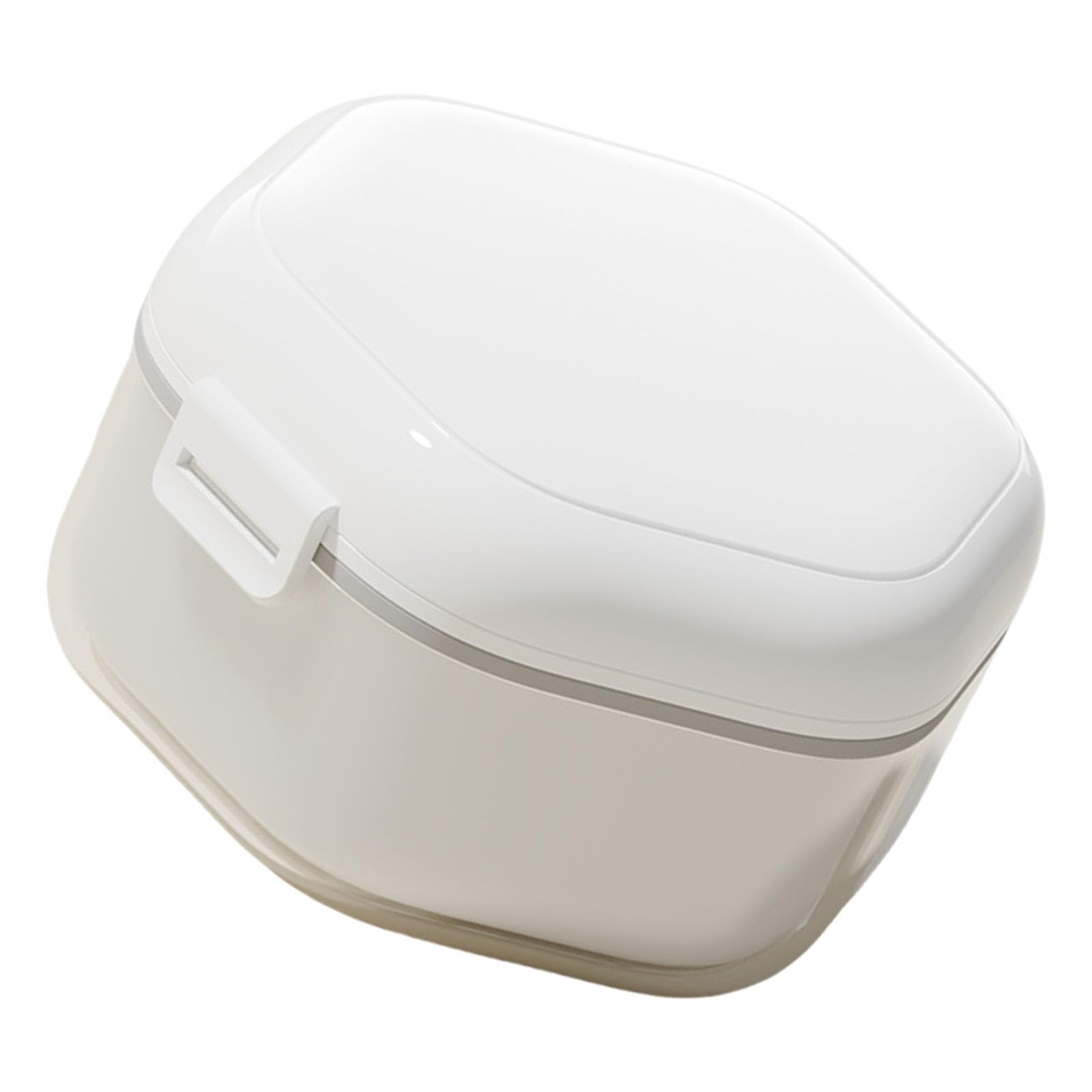 MICFENY Denture Bath Box Cup with Strainer Basket Storage Container for Retainers Waterproof Mouth Guard Holder for Household