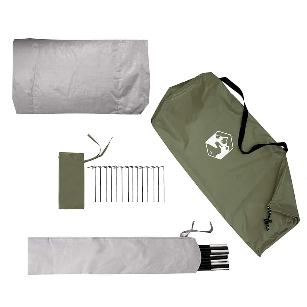 vidaXL Tienda de Pesca 5 Personas Impermeable Verde Oliva, Tienda de campaña, Refugio de Pesca, Refugio de Camping, Tienda de Camping