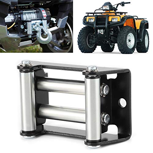 Jopwkuin Guide de Rouleau de treuil, Artisanat Exquis de Guide-câble de treuil et Distance de Trou de Haute précision de 110 mm / 4,3 Pouces avec Une Construction Solide pour la Voiture