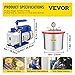 VEVOR Vacuum Chamber with Pump, 4CFM 1/3HP Vacuum Pump with High-Capacity 2 Gallon Vacuum Chamber, Vacuum Pump Chamber Kit Vacuum Degassing Chamber Kit