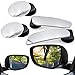 Produktbild WEKON 4pcs Auto Toter Winkel Spiegel - 360 Grad Einstellbare Weitwinkel Rückspiegel HD Konvexen Seitenansicht Spiegel für jedes Auto geeignet (Kreis + Rechteck)