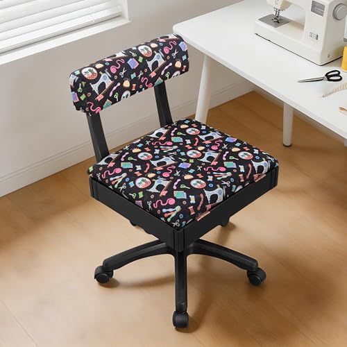 Lessmore Adjustable Craft Chair with Storage
