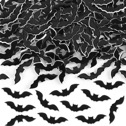 JULBEAR Halloween Bat Foam Stickers 300Pcs Self Adhesive Party Craft Decor
