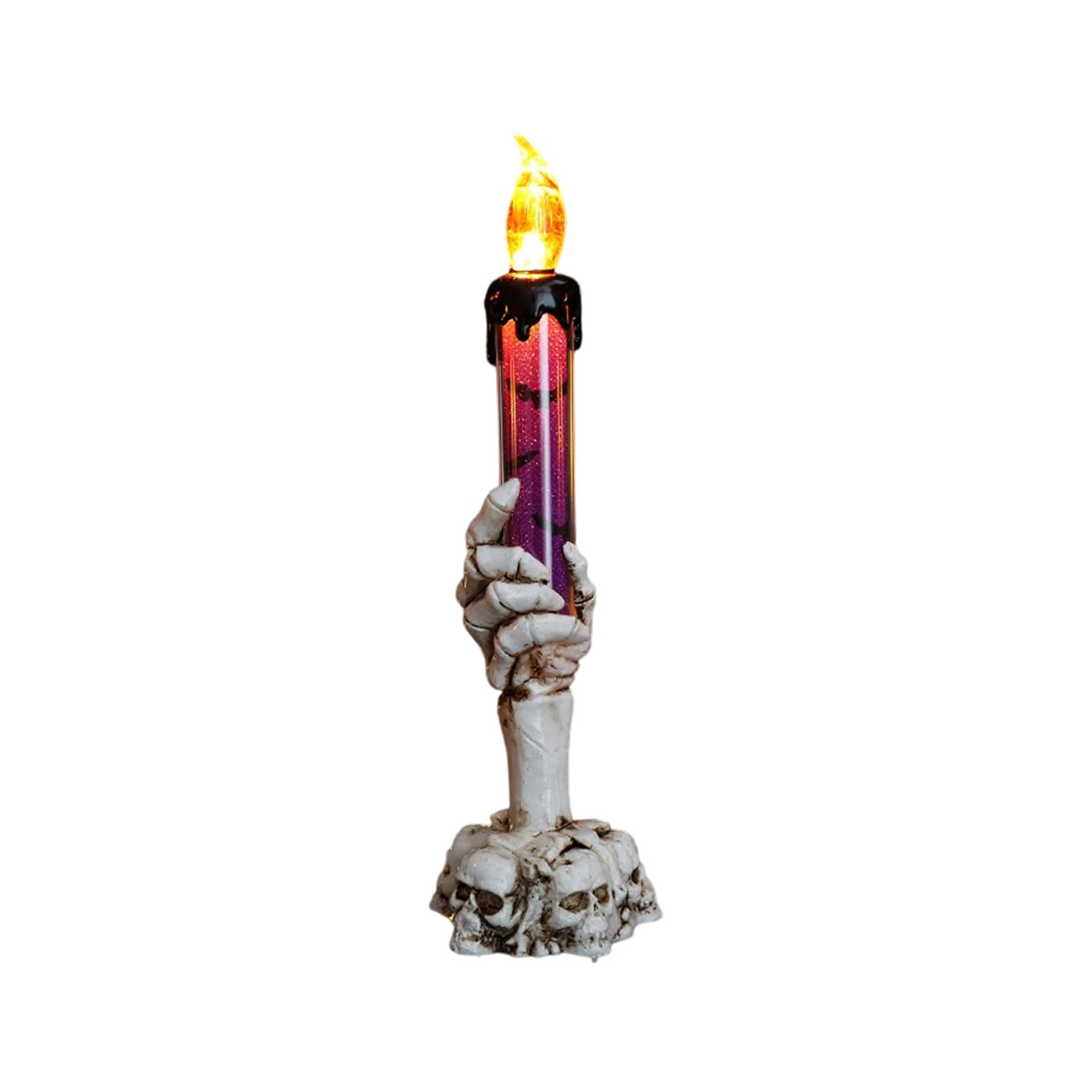 Elnwnnkc Purple Led Hand-Shaped Bougie Light Safe Flameless Decoration For Halloween Themed Parties Home Decor Light