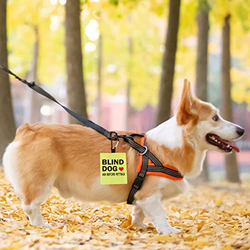 Blind Dog Ask Before Petting Alert Hängemarken für Hunde Nervous Dog Hanging Dog Alert Patches Hanging Dog Tags (Blind – Dog)
