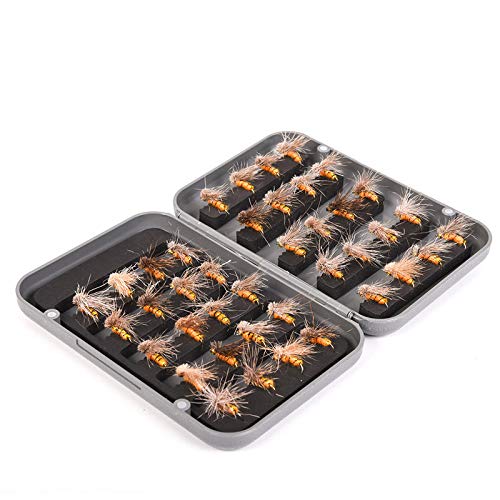 Leurres de Pêche Kit 4 0PCS Set de pêche à la Mouche Souchée Truite Siltted Bait Pêche Crochets Tackle avec Boîte Artificielle Appâts