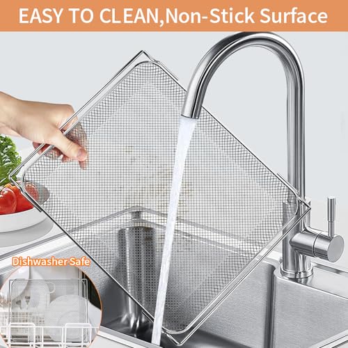 Image of Smart Double Oven Accessories for Ninja DCT401 DCT451 12 in 1, 13''x12.6'' Steel Toaster Replacement Parts Accessories Dehydrator Grill Rack for Ninja DCT601 DCT651 DCT402BK Smart Oven