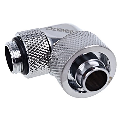 AlphaCool Connexion Eiszapfen 16/10mm Compression fitting 90°, chrome