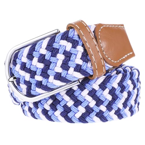Braided Belt Multicolored Elastic Woven Golf Belts Elastic Jean Belts Casual Braided Stretch Belt for Men Women Golf Casual Sports Attire Pants Shirts
