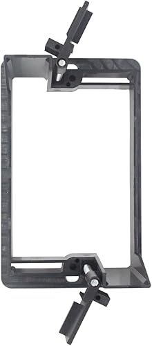 Caja de soporte de montaje de bajo voltaje de 1 cuadrilla, placa de pared multiusos para paneles de yeso (paquete de 10, negro)