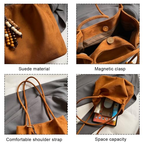Bolsa Tote de Ante para Mujer Vintage miniatura 6
