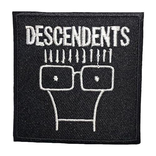 Descendents Logo Design Iron-on Patches for Clothes Punk Embroidered Badge Iron/Sew on Applique Repair Patch DIY Accessories for Clothes Jeans Backpacks Jackets