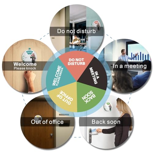Büro Türschild, Bitte Nicht Stören, Bitte Anklopfen, Nicht Im Büro, Hereinspaziert und In Einer Besprechung Schilder, Perfekter Partner für Home-Office, Büro und Kabine (Assistent)