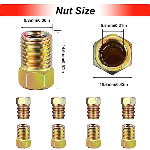 image for Tnisesm 35 PCS Threads Brake Line Fittings Assortment kits for 3/16