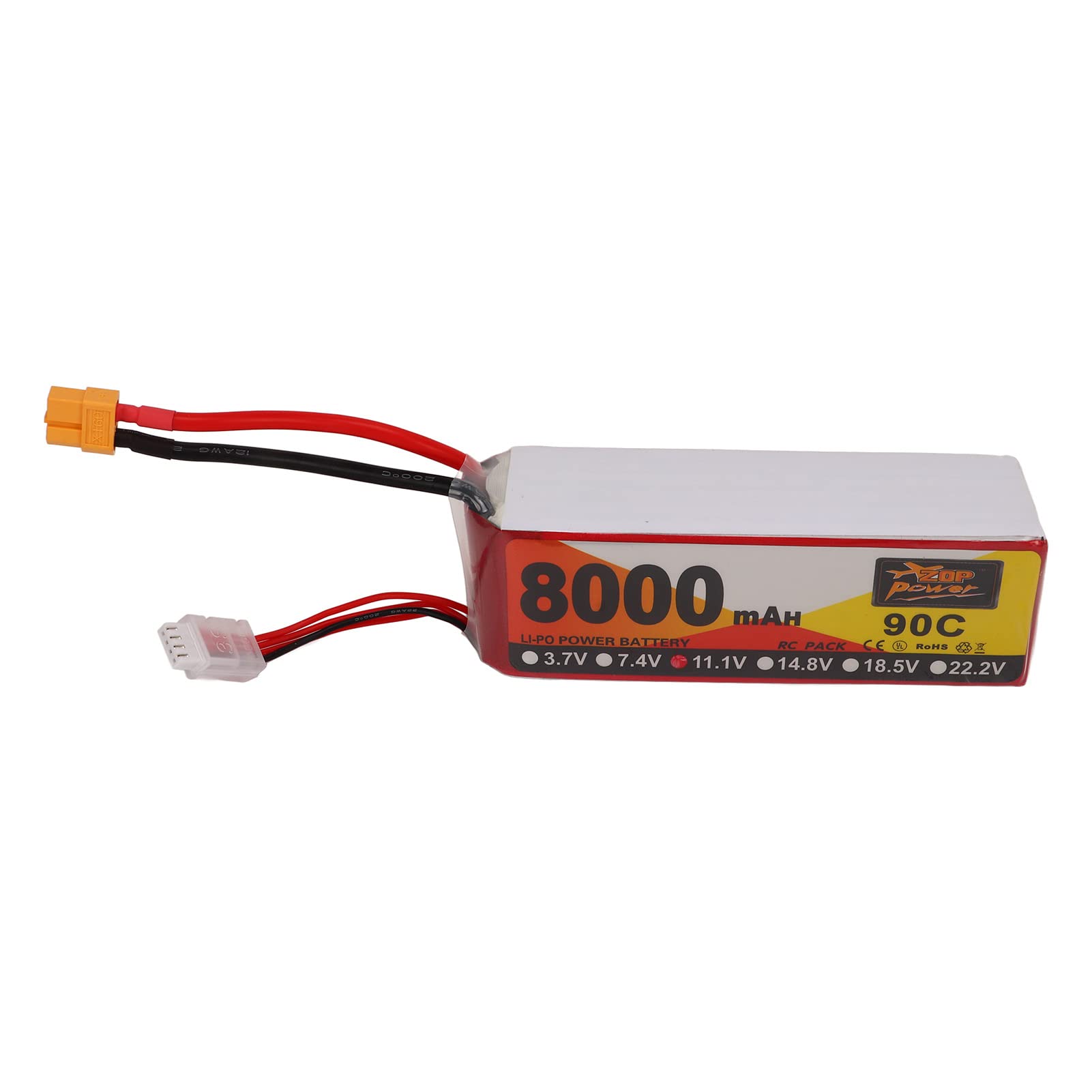 Fdit Batteria RC Lipo a Lunga Durata 8000mAh 11.1V 3S 90C Guscio Rigido per Camion Cisterna FPV Quadcopter