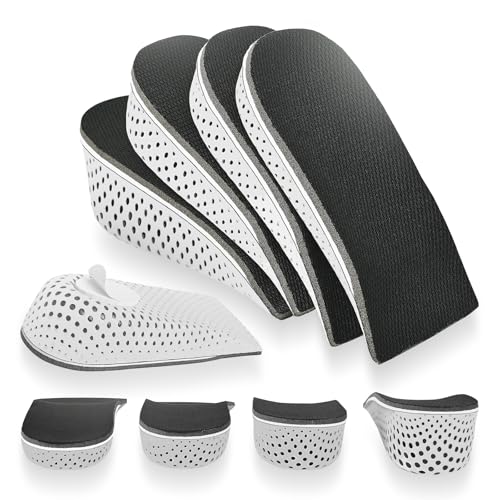 【先生監修改良】シークレットインソール ハーフ 滑り止め 4種 (2cm〜5cm) 身長アップ 低反発 中敷き 老若男女 Helcynas (3cm, 1, 組)