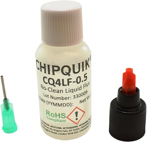 Chip Quik CQ4LF-0.5 Flux Líquido No-Clean en 0.5 fl oz (0.5oz) Botella exprimible con punta