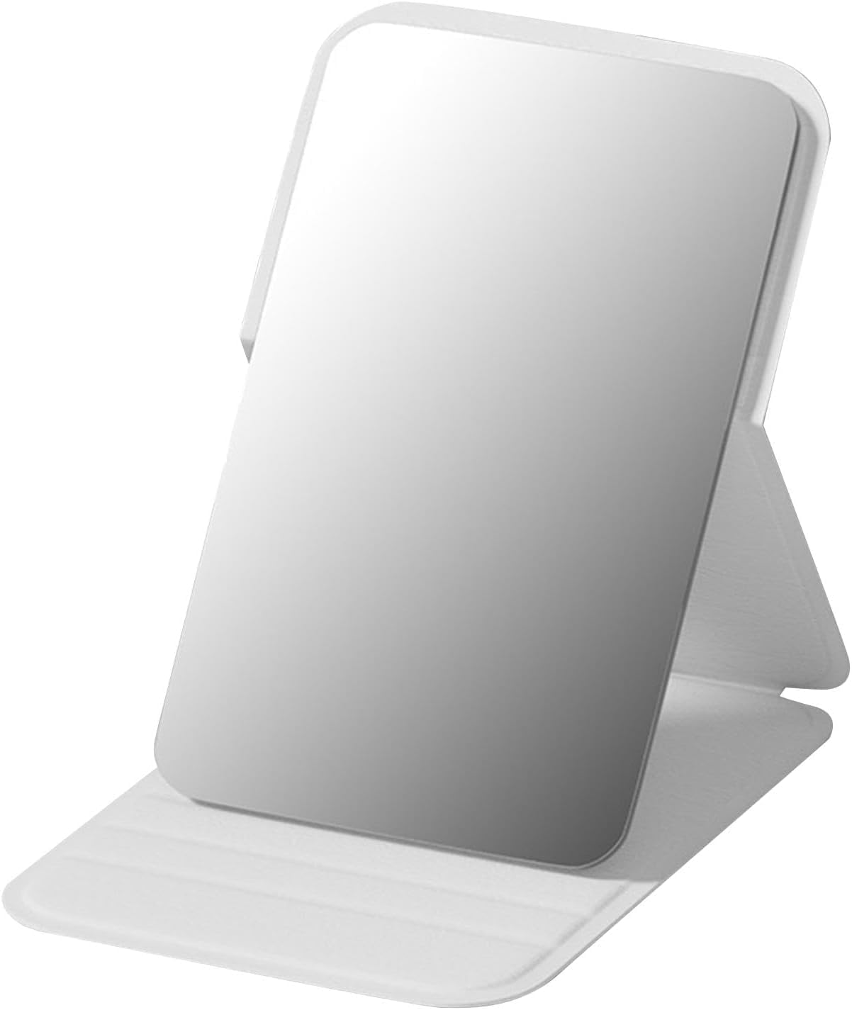 Foldable Makeup Mirror with Adjustable Stand HD Frameless Vanity Mirror, Premium PU Leather Portable Travel Mirror for Women & Girls, Desktop Dressing Table Mirror Bedroom,Bathroom&Offic (7x11cm)-image-2