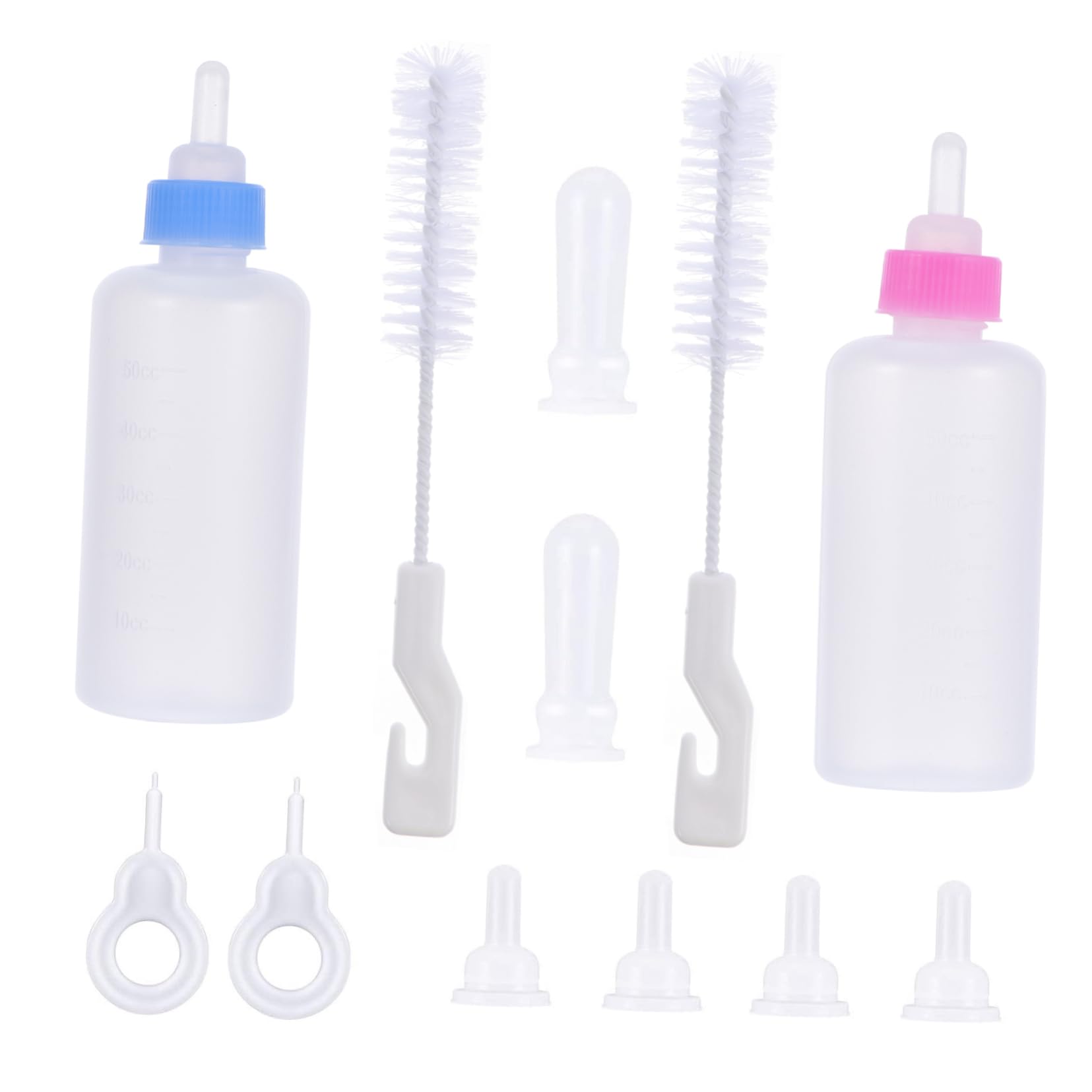POPETPOP 12pcs Bottle Set for Kittens and Puppies Soft Easy Squeeze Feeding Bottles with Scale Durable Nursing Supplies for Pets Convenient and Reusable Feeder