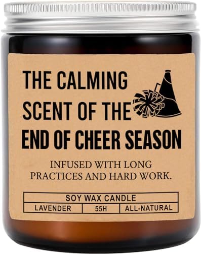 Calming Season's End Candle - Funny Cheer Coach Gift - Lavender Scented Soy Wax Candle image 5