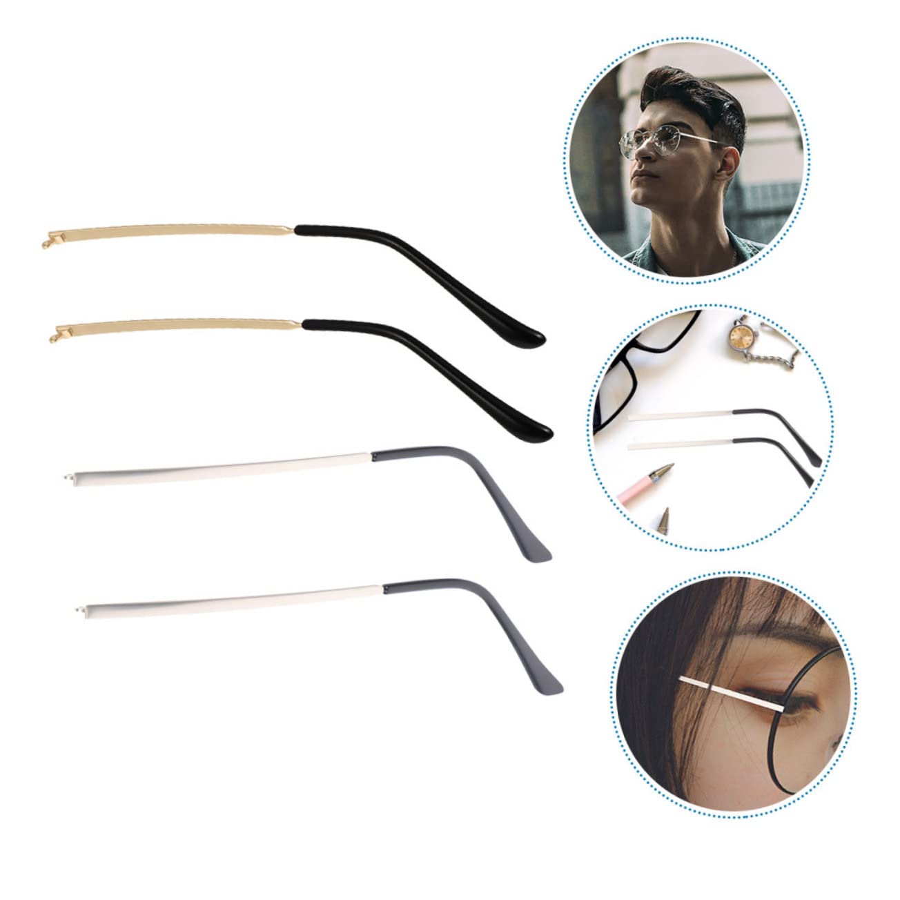 10 Paires Jambes De Lunettes Jambe De Lunettes Bras De Remplacement De Lunettes Tournevis à Lunettes Hommes Et Femmes Des Lunettes De Soleil Pièces De Rechange Plastique