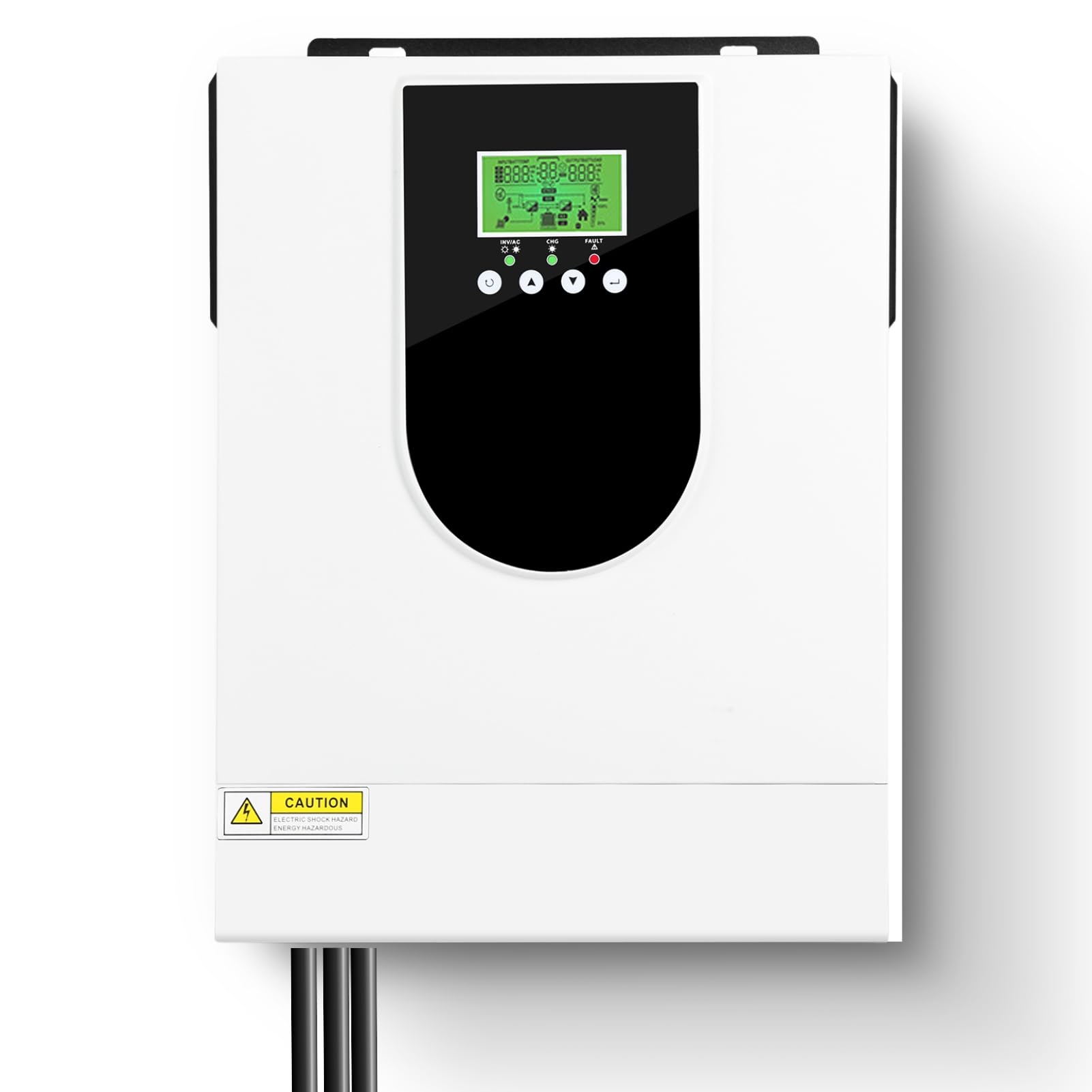 Jadeshay Inversor híbrido, inversor Solar de 3000W, inversor de Onda sinusoidal Pura AC 230V con batería de 24V, Controlador Solar MPPT de 80 A para Sistema Fuera de la Red de Almacenamiento de energ