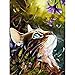 Produktbild Sunnay Diamond Painting Set, 5D Diamant Painting Set Full Stickerei Groß Bilder DIY Diamonds Malerei,Lila Blume Der Schwarzen Katze,30x40cm