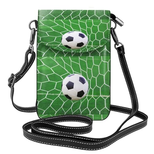 Porte-téléphones pour femmes type sacoche bandoulière motif football et portefeuille