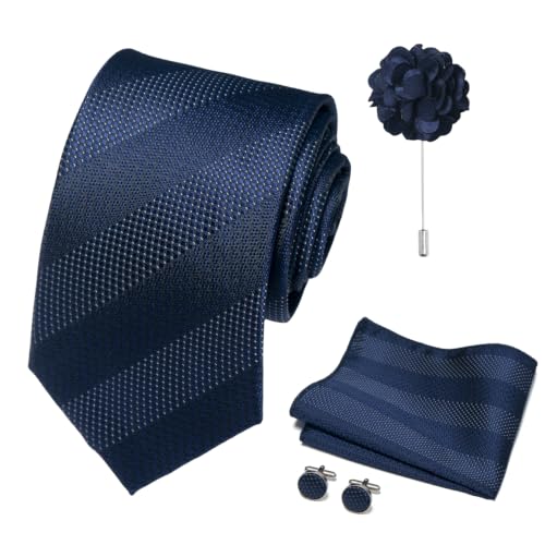 Image of joy alice 70 Colors Ties Set Men Mixed Color Necktie Handkerchief Cufflinks Brooch 3.15 Formal