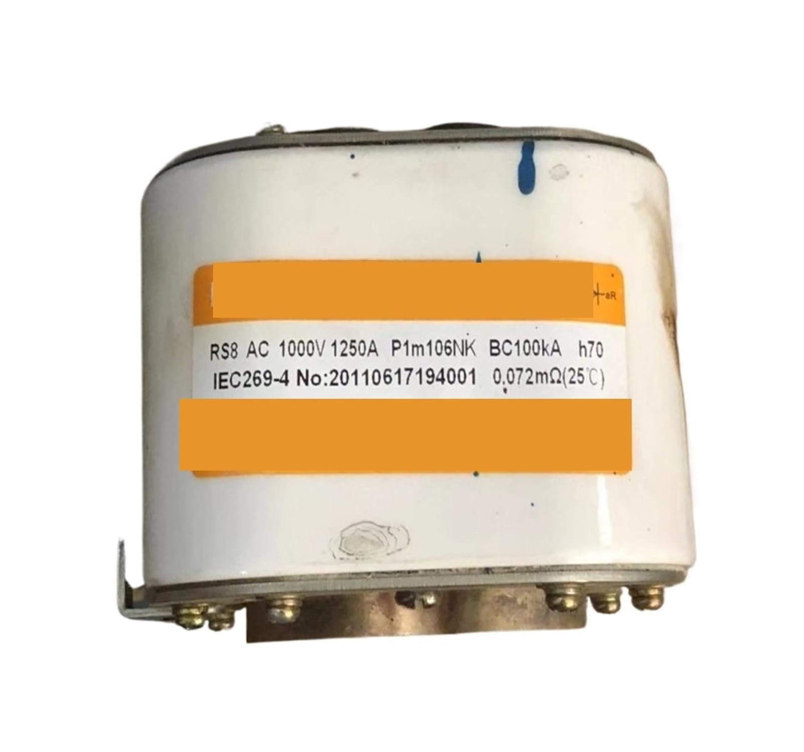 Fusible AC1000V 1250A P1m106NK BC100KA h70, excellence et sécurité thermique absolue