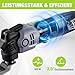 WORKPRO Oszillationswerkzeug, 400W Multifunktionswerkzeug mit 23 Zubehörteilen & Tasche, 6 Geschwindigkeiten (15000–22000 U/min), 3,5° Oszillationswinkel, Ideal zum Schneiden, Schleifen und Schaben