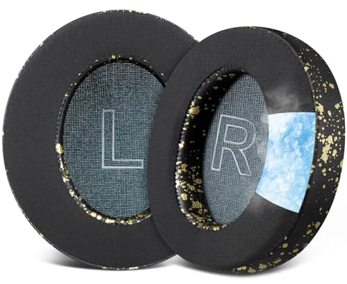 Image of SOULWIT Cooling Gel Earpads Replacement for Anker Soundcore Life Q30 /Q35 Headphones, Ear Pads Cushions with Ice Silk Fabric, High-Density Noise Isolation Foam - Black Gold