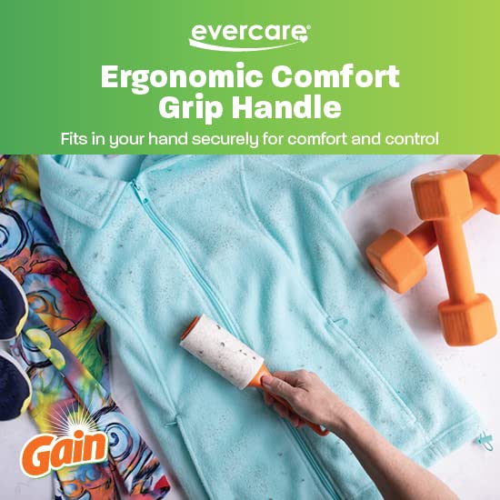 Image of Evercare Gain Scented All-Purpose Lint Roller Value Pack with 2 Lint Rollers and 3 Refill Rolls, 60 Sheets Each