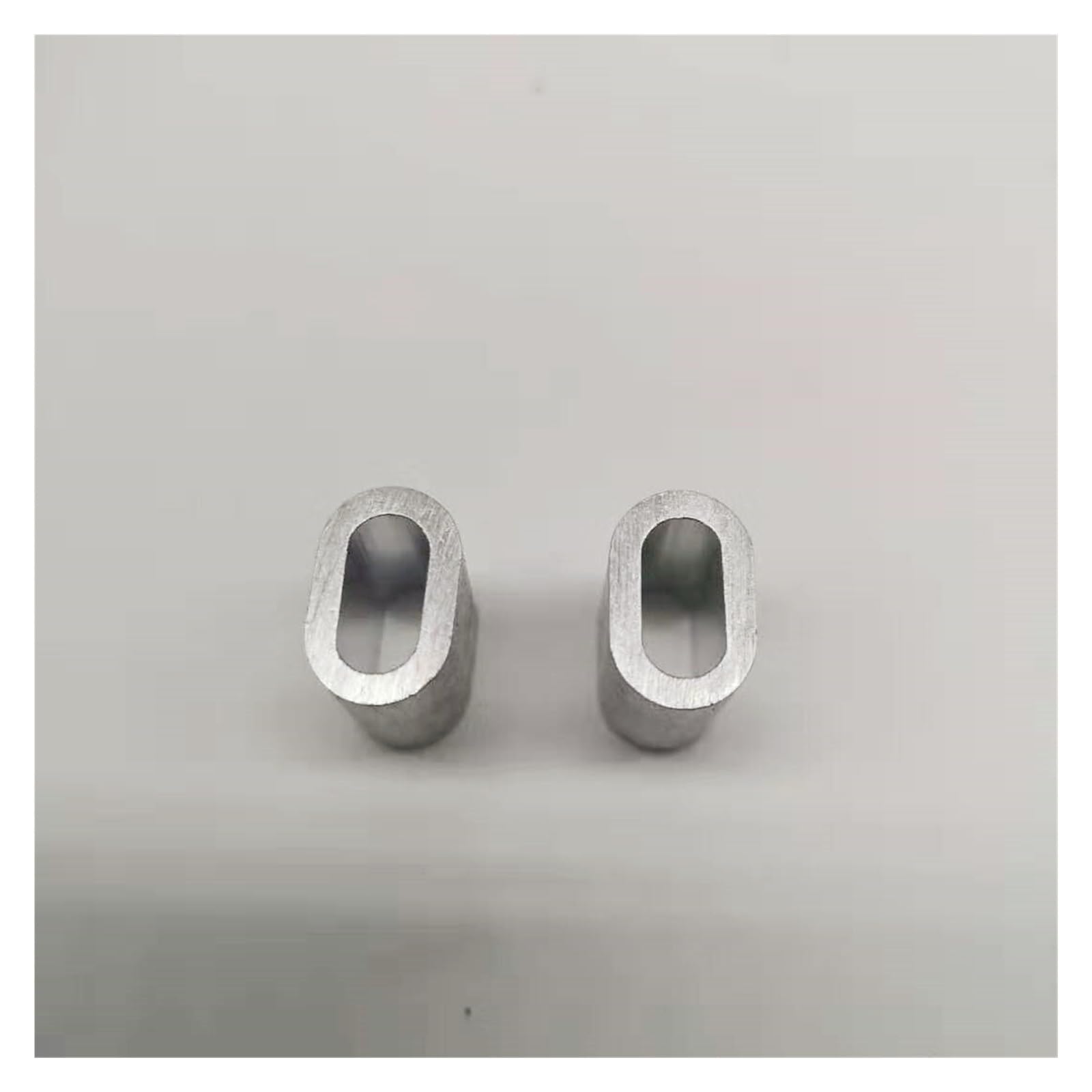 10 Pezzi di Manicotti in Alluminio ovali con Foro Singolo da 14 mm di Diametro for crimpare Cavi Metallici