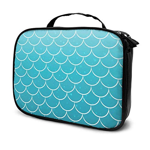 Preisvergleich Produktbild Meerjungfrauenschwanz-Mode, Reise-Make-up-Koffer, tragbare Kosmetiktasche, Mehrzweck-Tasche, Geschenk für Kosmetik, Make-up-Werkzeug, Toilettenartikel, Schmuck