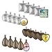 Accmor 5 Pieces Round Pendant Trays & 5 Pieces Square Pendant Trays & 5 Pieces Heart Pendant Trays & 5 Pieces Teardrop Pendant Trays with 20 Pieces Glass Dome Tiles Cabochon