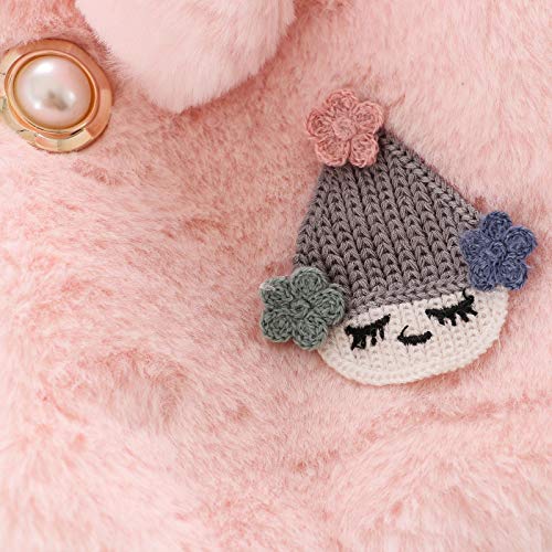 NLGToy Casaco infantil de inverno para bebês à prova de vento com desenho sintético, capa de inverno