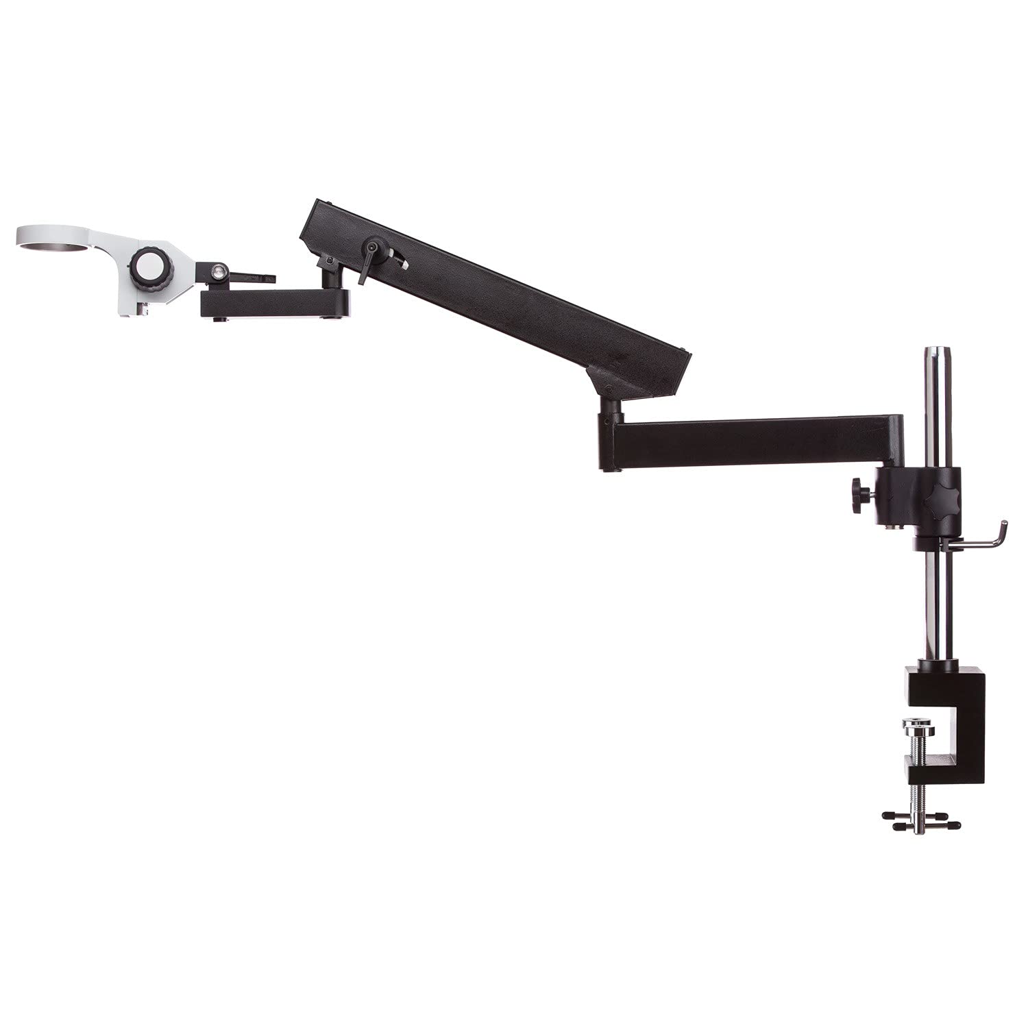 AmScope - Supporto articolato con morsetto e supporto per microscopi stereo