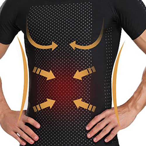 Camisa de compresión para hombres faja reductora abdominal y corrector de postura para pecho 2