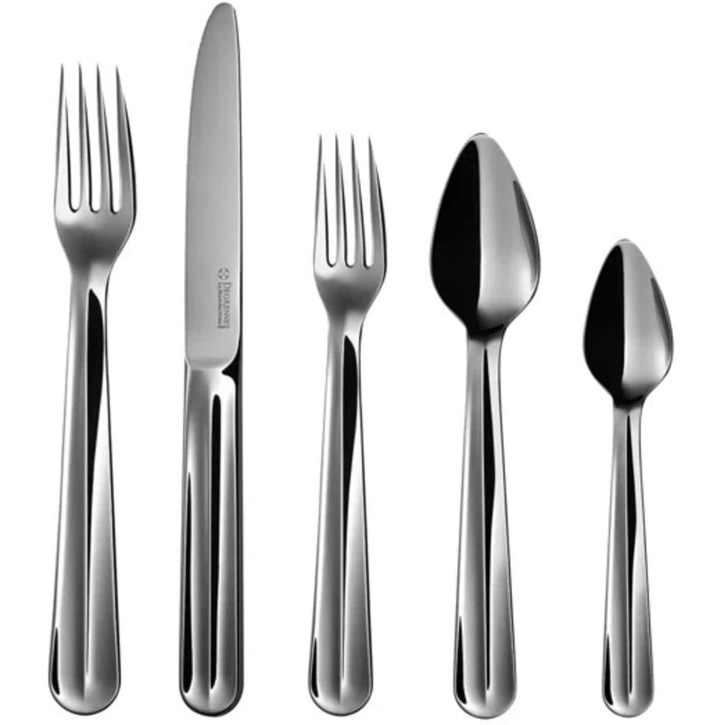 Degrenne | Luxury French Coffee and Dessert Flatware Set | L'Empreinte N°1 Mirror Collection | 5pcs