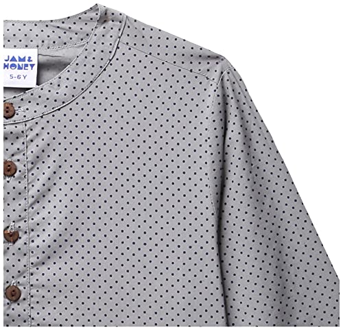 Image of Amazon Brand - Jam & Honey Cotton Boy Festive Printed Kurta And Pyjama Set Which Is Both Comfortable And Stylish