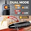Heat Gun for Crafting, Mini Dual Temp Hot Air Gun Tool for Epoxy Resin, Shrink Wrapping, Vinyl Wrap, Embossing, Electronics, Candle Making, Sublimation, Phone Repair & DIY (Grey/Black) #4