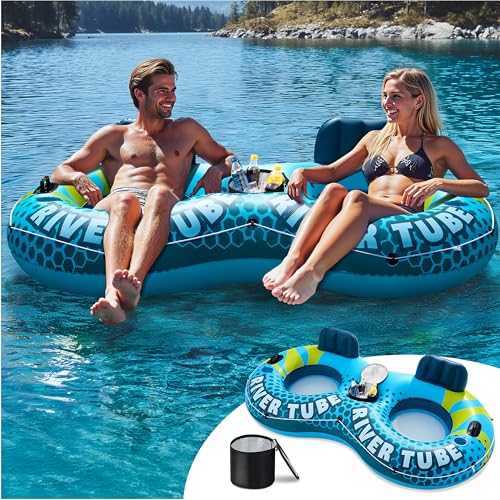 Tubes de course de rivière anti-crevaison SLOOSH pour deux adultes avec glacière