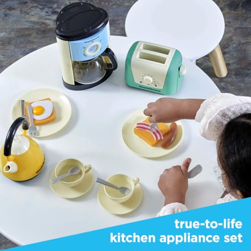 Image of Casdon Morphy Richards Toys - Complete Kitchen Set - Toy Appliance Playset for Kids with Toaster, Coffee Maker, Kettle, Play Food & More - for Children Aged 3+
