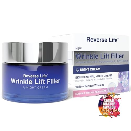 Reverse Life - Night Cream - Face Moisturiser, Anti Ageing Face Cream, Night Face Cream for Mature Skin - Face Cream for Wrinkles with Lifting and Filling Properties - 50ml