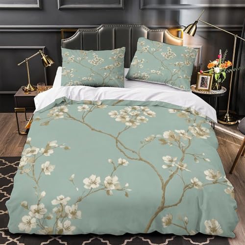 Housse de couette super douce imprimé 3D haut de gamme cerisiers - 2
