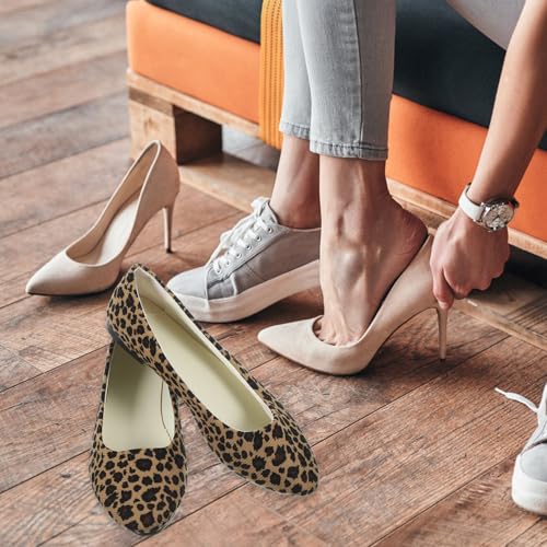 Chaussures Léopard Plates Pointues Femmes Simili Cuir Taille 43