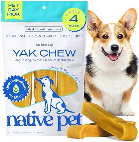 Native Pet Yak Cheese Himalayan Dog Chews - Long Lasting Dental S...